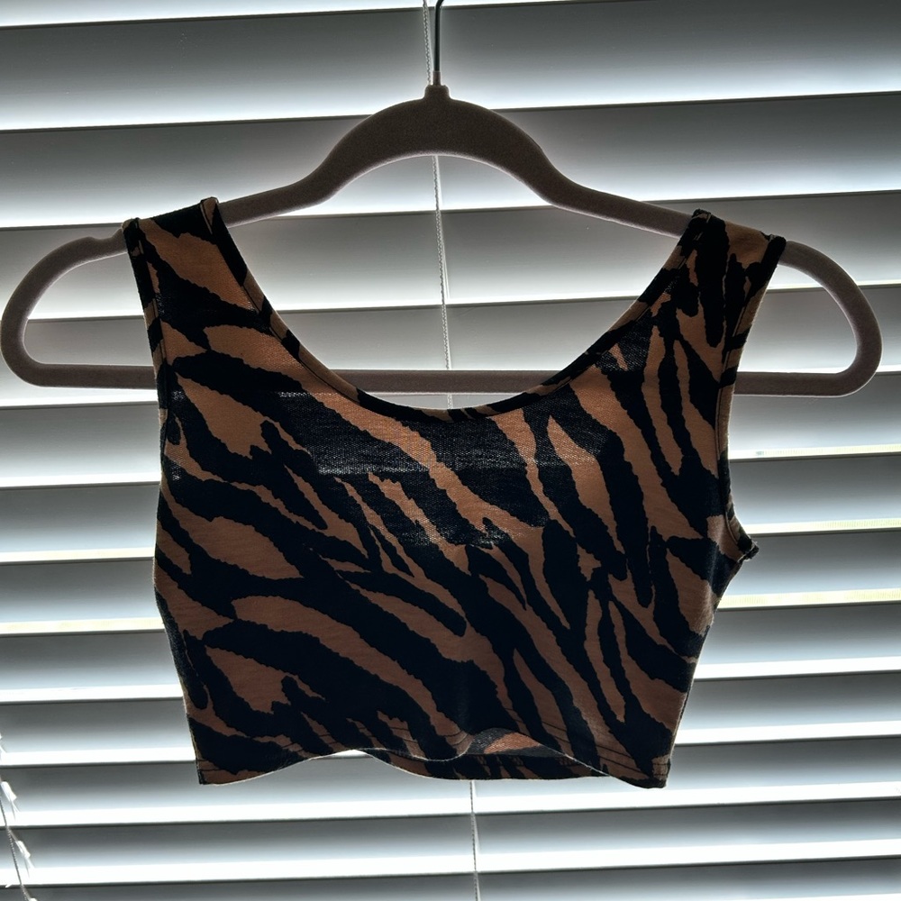 Tiger Print Crop Top